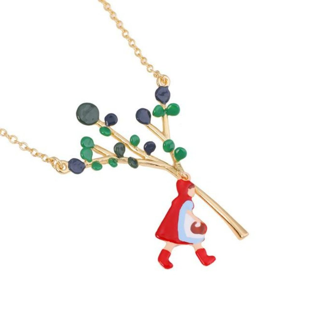 Les Nereides N2 Little Red Riding Hood Strolling The Woods Long Necklace